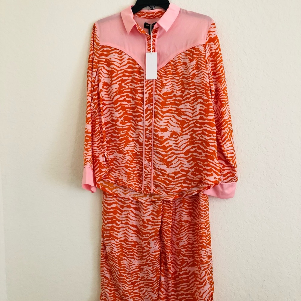 The Room Pink and Orange Pajama Set